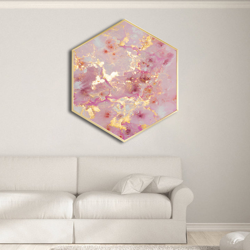 Abstract Canvas Print Pink Nordic Style Wall Decor for Dining Room, Multiple Sizes Pink Clearhalo 'Arts' 'Canvas Art' 1764629