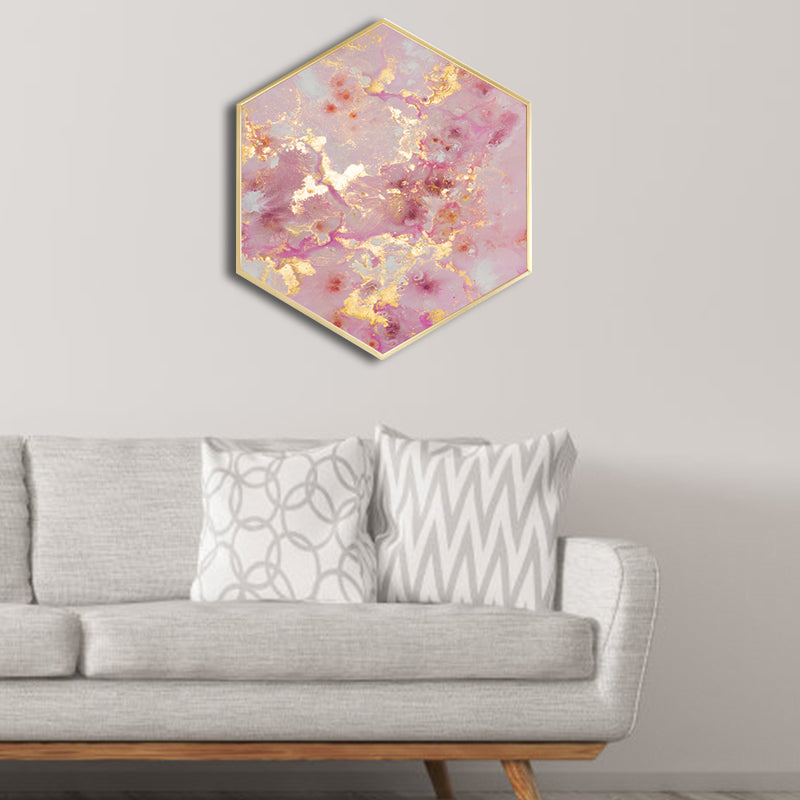 Abstract Canvas Print Pink Nordic Style Wall Decor for Dining Room, Multiple Sizes Clearhalo 'Arts' 'Canvas Art' 1764630