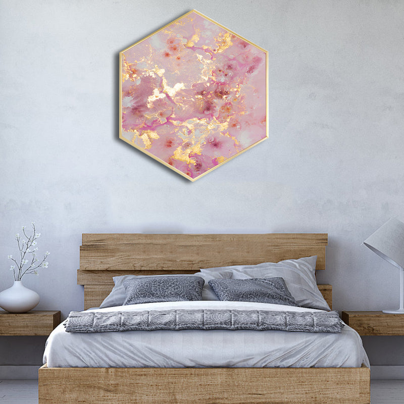 Abstract Canvas Print Pink Nordic Style Wall Decor for Dining Room, Multiple Sizes Clearhalo 'Arts' 'Canvas Art' 1764631