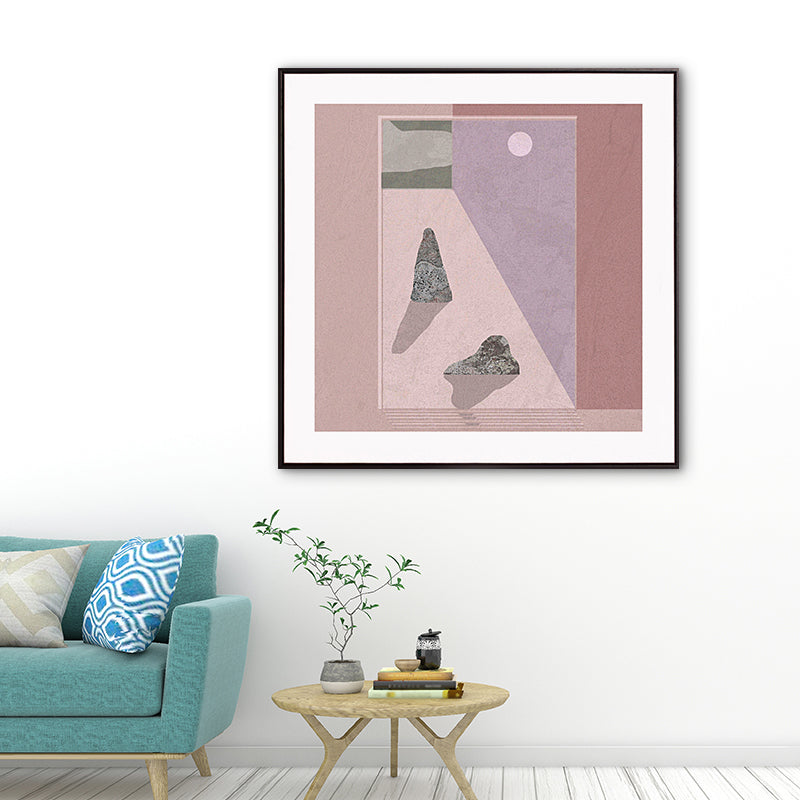 Mountain Lake Scenery Canvas Nordic Style Textured Wall Art Decor in Light Color Clearhalo 'Arts' 'Canvas Art' 1764644