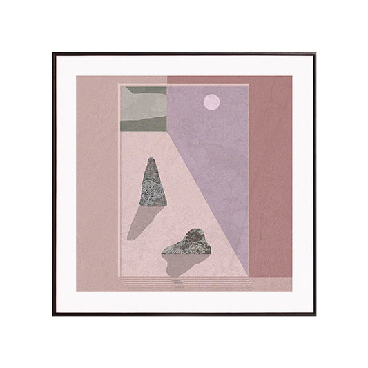 Mountain Lake Scenery Canvas Nordic Style Textured Wall Art Decor in Light Color Clearhalo 'Arts' 'Canvas Art' 1764645