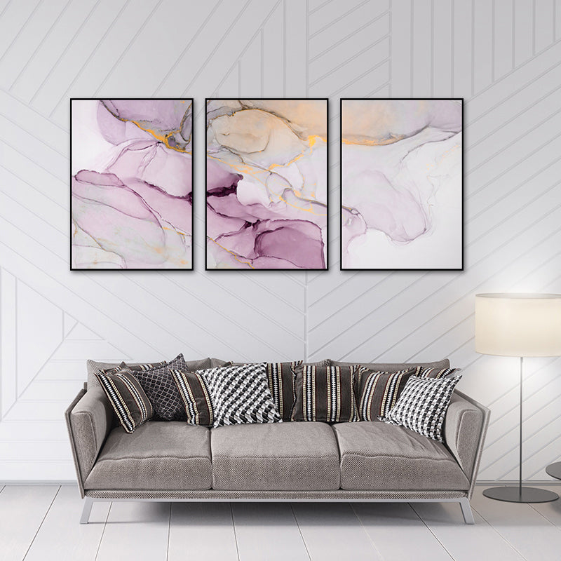 Ombre Pattern Painting for Boys Room in Light Color, Multiple Sizes, Set of Three Clearhalo 'Arts' 'Canvas Art' 1764698