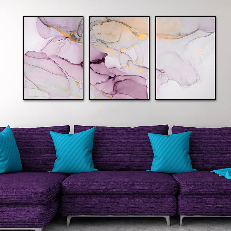 Ombre Pattern Painting for Boys Room in Light Color, Multiple Sizes, Set of Three Clearhalo 'Arts' 'Canvas Art' 1764699