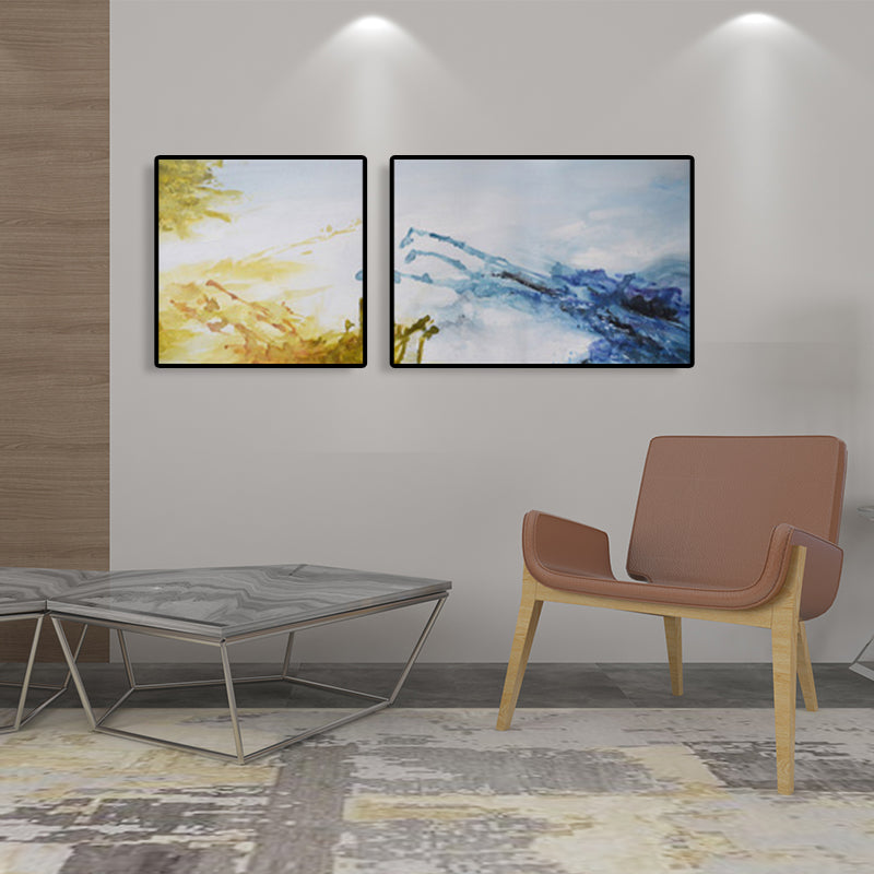 Abstract Painting Canvas Print Multi-Piece Modern Bedroom Wall Art in Soft Color Clearhalo 'Art Gallery' 'Canvas Art' 'Contemporary Art Gallery' 'Modern' Arts' 1764767