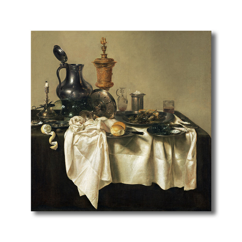 Scattered Tableware Canvas for Kitchen Oil Painting Wall Art Print, Multiple Sizes Options Clearhalo 'Arts' 'Canvas Art' 1764781
