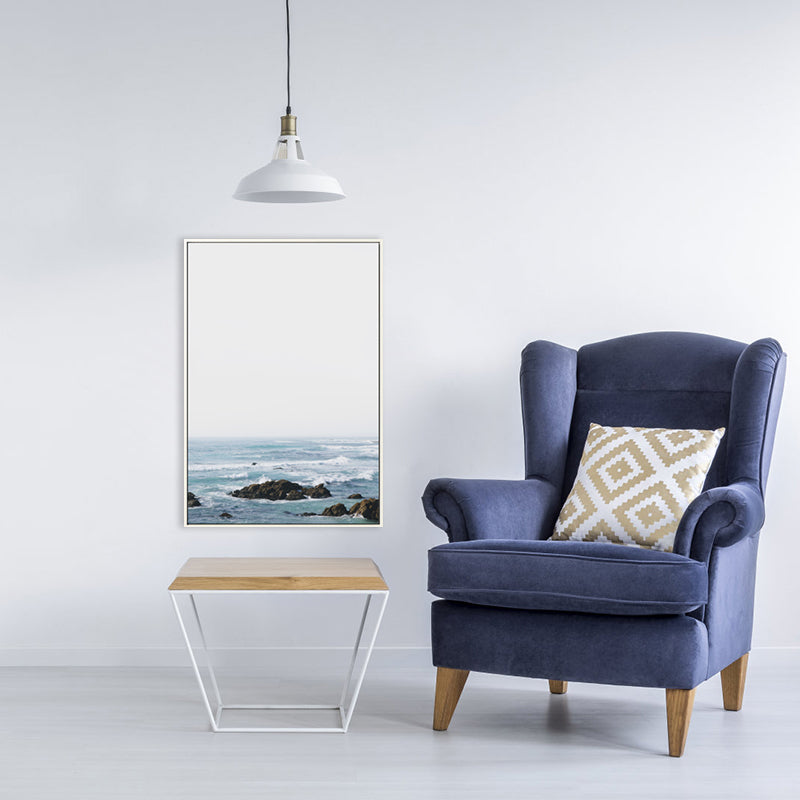 Blue Modern Canvas Wall Art Vast Sea Scenery Painting for Kitchen, Multiple Sizes Clearhalo 'Art Gallery' 'Canvas Art' 'Contemporary Art Gallery' 'Modern' Arts' 1764794