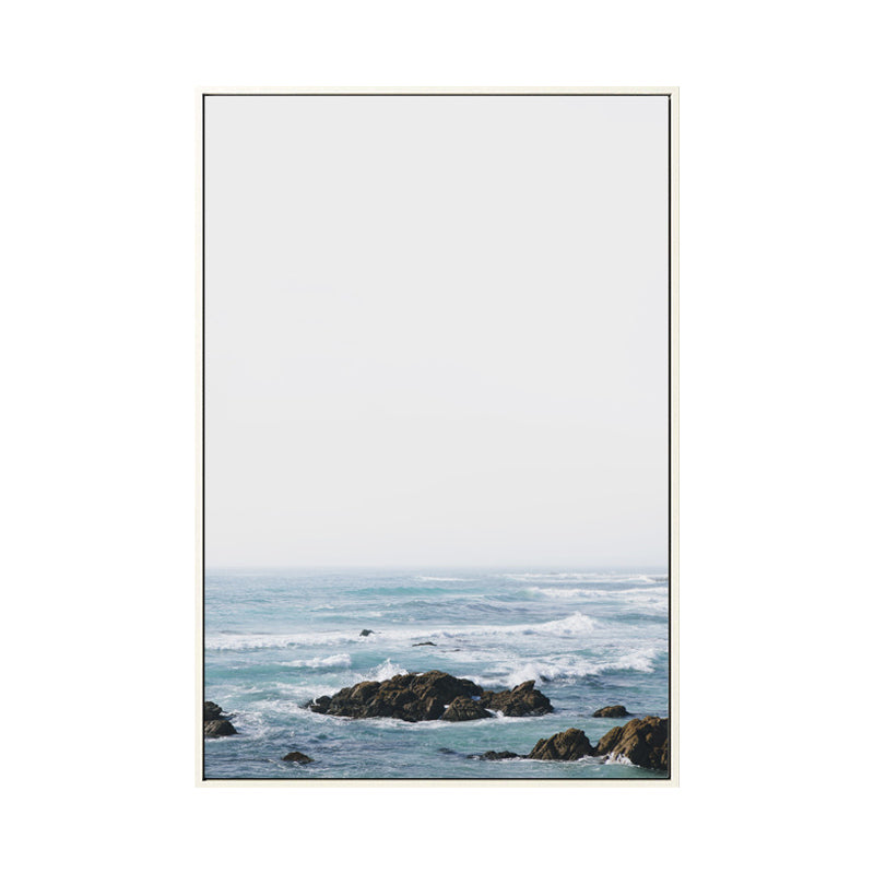 Blue Modern Canvas Wall Art Vast Sea Scenery Painting for Kitchen, Multiple Sizes Clearhalo 'Art Gallery' 'Canvas Art' 'Contemporary Art Gallery' 'Modern' Arts' 1764795
