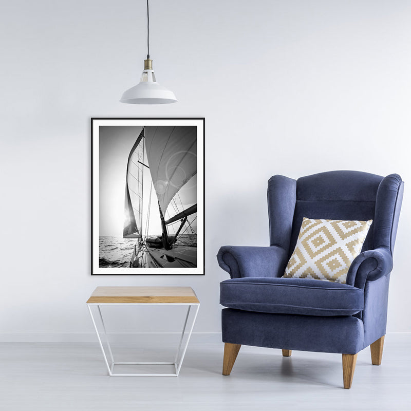 Vintage Style Still Boat Canvas Print Pastel Color Textured Painting for Playroom Clearhalo 'Arts' 'Canvas Art' 1764800