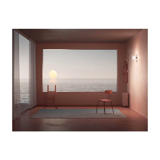 Minimalism Canvas Print Dark Color Mixed Media Empty Room with Sea View Wall Art for Home Clearhalo 'Art Gallery' 'Canvas Art' 'Contemporary Art Gallery' 'Contemporary Art' 'Minimalism' 'Minimalist Art Gallery' 'Scandinavian' Arts' 1764858