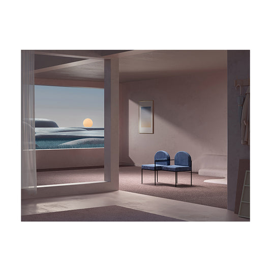 Minimalism Canvas Print Dark Color Mixed Media Empty Room with Sea View Wall Art for Home Clearhalo 'Art Gallery' 'Canvas Art' 'Contemporary Art Gallery' 'Contemporary Art' 'Minimalism' 'Minimalist Art Gallery' 'Scandinavian' Arts' 1764867