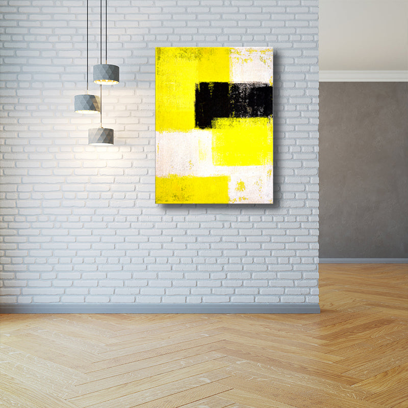 Modern Art Abstract Pattern Canvas Pastel Color Bedroom Wall Decor, Multiple Sizes Black Clearhalo 'Arts' 'Canvas Art' 1764879