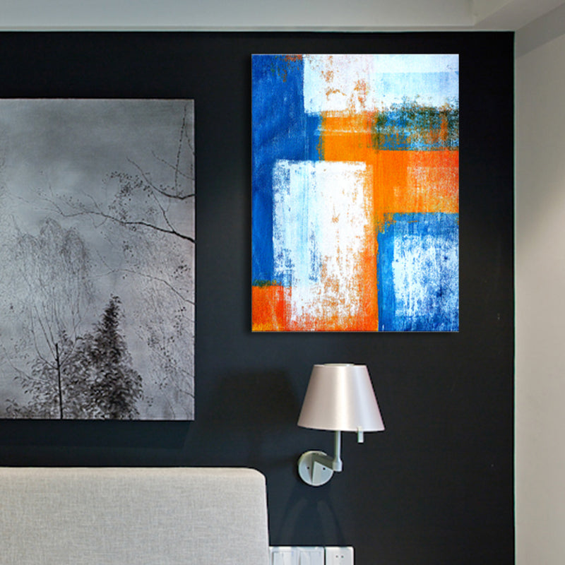 Modern Art Abstract Pattern Canvas Pastel Color Bedroom Wall Decor, Multiple Sizes Blue Clearhalo 'Arts' 'Canvas Art' 1764887