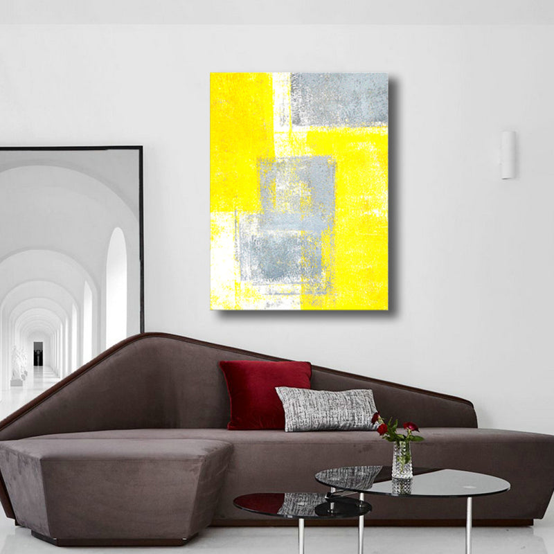 Modern Art Abstract Pattern Canvas Pastel Color Bedroom Wall Decor, Multiple Sizes Light Gray Clearhalo 'Arts' 'Canvas Art' 1764891