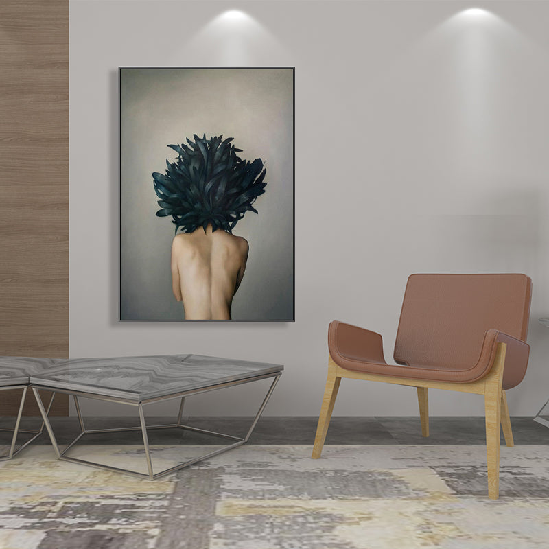 Fashionable Nude Girl Art Print Modern Canvas Wall Decor, Multiple Sizes Options Clearhalo 'Art Gallery' 'Canvas Art' 'Contemporary Art Gallery' 'Modern' Arts' 1764903