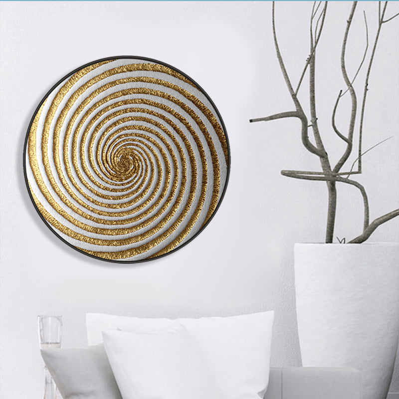 Minimalism Wall Art Print Light Color Round Abstract Pattern Painting, Multiple Sizes Clearhalo 'Art Gallery' 'Canvas Art' 'Contemporary Art Gallery' 'Contemporary Art' 'Minimalism' 'Minimalist Art Gallery' 'Scandinavian' Arts' 1764917