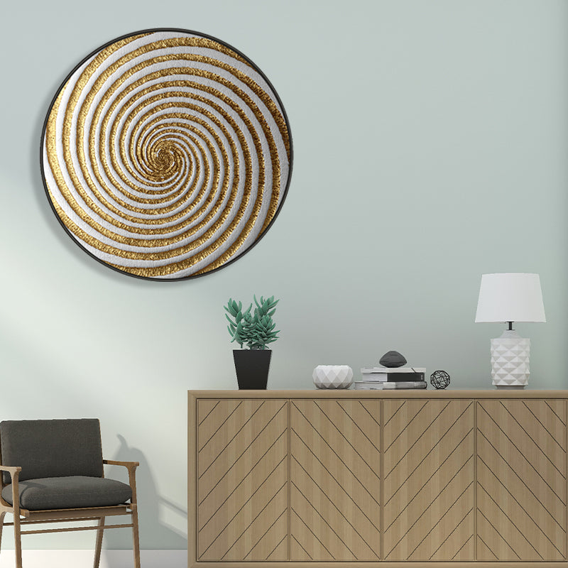 Minimalism Wall Art Print Light Color Round Abstract Pattern Painting, Multiple Sizes Clearhalo 'Art Gallery' 'Canvas Art' 'Contemporary Art Gallery' 'Contemporary Art' 'Minimalism' 'Minimalist Art Gallery' 'Scandinavian' Arts' 1764918