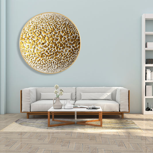 Minimalism Wall Art Print Light Color Round Abstract Pattern Painting, Multiple Sizes Clearhalo 'Art Gallery' 'Canvas Art' 'Contemporary Art Gallery' 'Contemporary Art' 'Minimalism' 'Minimalist Art Gallery' 'Scandinavian' Arts' 1764921