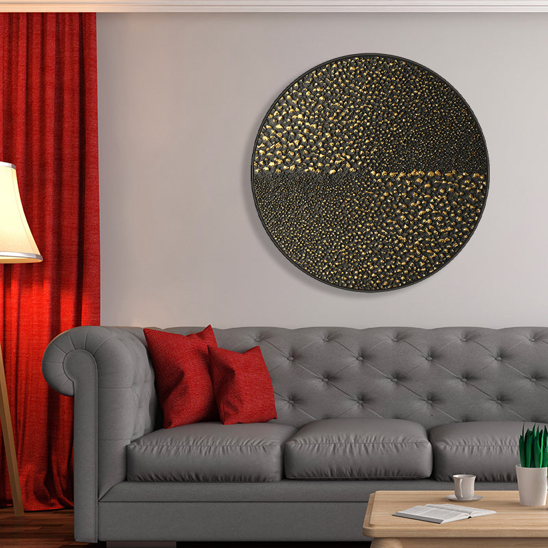 Minimalism Wall Art Print Light Color Round Abstract Pattern Painting, Multiple Sizes Clearhalo 'Art Gallery' 'Canvas Art' 'Contemporary Art Gallery' 'Contemporary Art' 'Minimalism' 'Minimalist Art Gallery' 'Scandinavian' Arts' 1764925