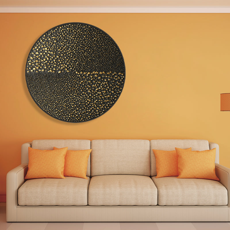 Minimalism Wall Art Print Light Color Round Abstract Pattern Painting, Multiple Sizes Clearhalo 'Art Gallery' 'Canvas Art' 'Contemporary Art Gallery' 'Contemporary Art' 'Minimalism' 'Minimalist Art Gallery' 'Scandinavian' Arts' 1764926