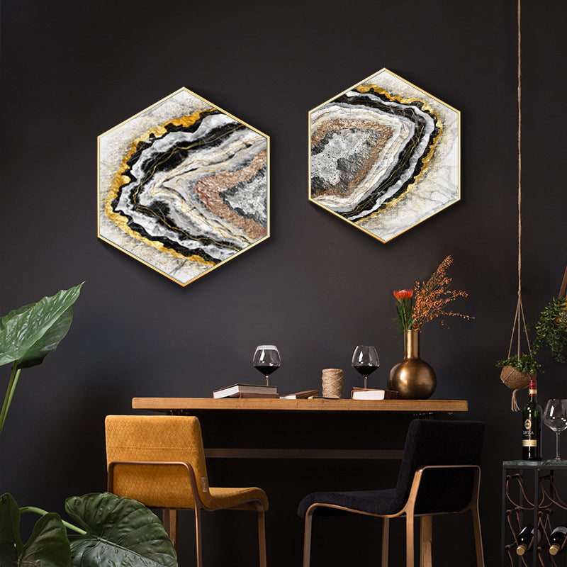 Soft Color Marble Look Canvas Nordic Style Textured Wall Art Decor for Living Room Clearhalo 'Arts' 'Canvas Art' 1764940