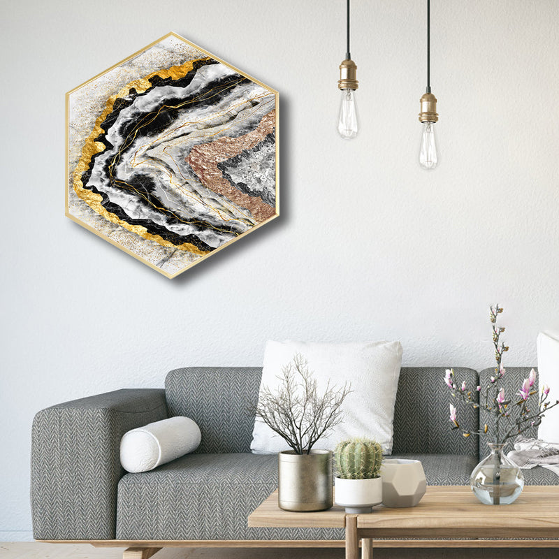 Soft Color Marble Look Canvas Nordic Style Textured Wall Art Decor for Living Room Clearhalo 'Arts' 'Canvas Art' 1764941