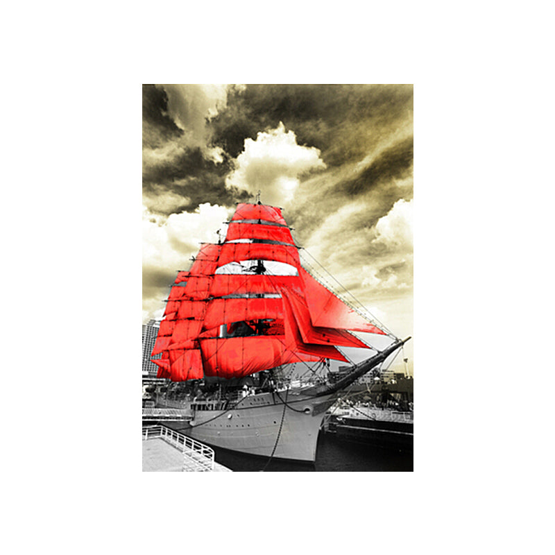 Photography Harbor Sailing Vessel Canvas Modern Textured Home Gallery Wall Art Print Clearhalo 'Art Gallery' 'Canvas Art' 'Contemporary Art Gallery' 'Modern' Arts' 1764993