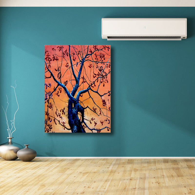 Contemporary Art Flower Tree Canvas Pastel Color Textured Painting for Living Room Clearhalo 'Arts' 'Canvas Art' 1765009