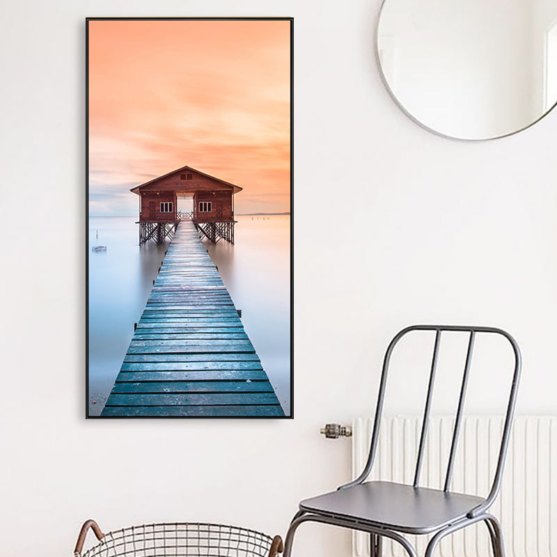 Photography Modern Style Canvas Print Natural Landscape in Light Color, Multiple Sizes Orange Clearhalo 'Art Gallery' 'Canvas Art' 'Contemporary Art Gallery' 'Modern' Arts' 1765042