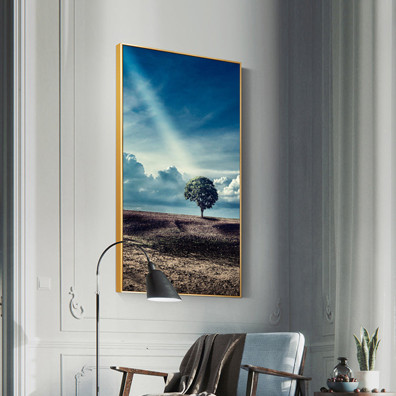 Photography Modern Style Canvas Print Natural Landscape in Light Color, Multiple Sizes Blue Clearhalo 'Art Gallery' 'Canvas Art' 'Contemporary Art Gallery' 'Modern' Arts' 1765049