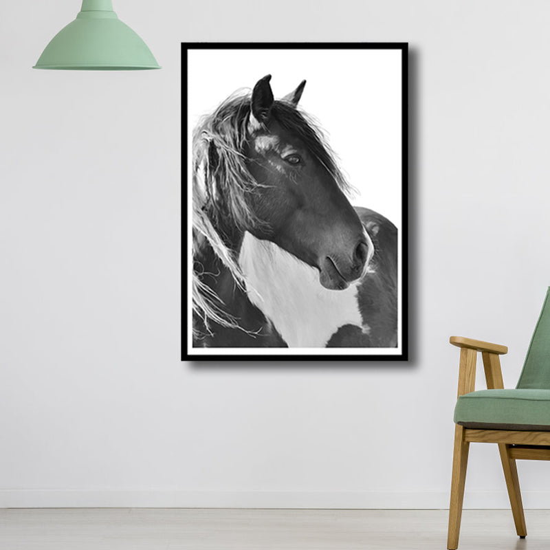 Horse Wall Decor Vintage Style Textured Girls Bedroom Canvas, Multiple Size Options Clearhalo 'Arts' 'Canvas Art' 1765070