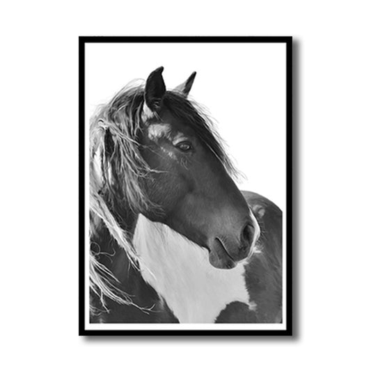Horse Wall Decor Vintage Style Textured Girls Bedroom Canvas, Multiple Size Options Clearhalo 'Arts' 'Canvas Art' 1765072