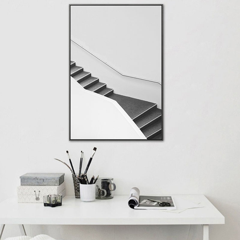 Staircase Wall Art Decor for Living Room in Pastel Color, Multiple Sizes Available Clearhalo 'Arts' 'Canvas Art' 1765106
