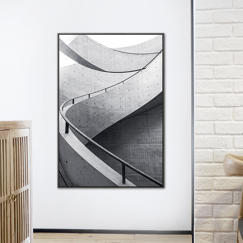 Staircase Wall Art Decor for Living Room in Pastel Color, Multiple Sizes Available Clearhalo 'Arts' 'Canvas Art' 1765113