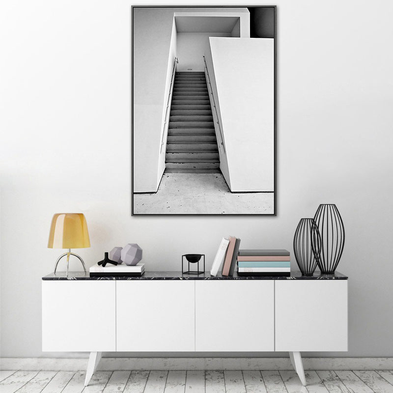 Staircase Wall Art Decor for Living Room in Pastel Color, Multiple Sizes Available Clearhalo 'Arts' 'Canvas Art' 1765116