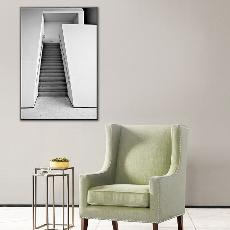 Staircase Wall Art Decor for Living Room in Pastel Color, Multiple Sizes Available Clearhalo 'Arts' 'Canvas Art' 1765117