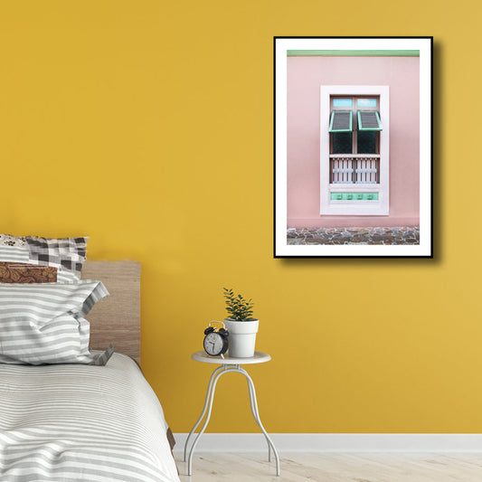 Photography Balcony Wall Art Living Room Architecture Canvas in Pink for Decoration Clearhalo 'Art Gallery' 'Canvas Art' 'Contemporary Art Gallery' 'Modern' Arts' 1765130