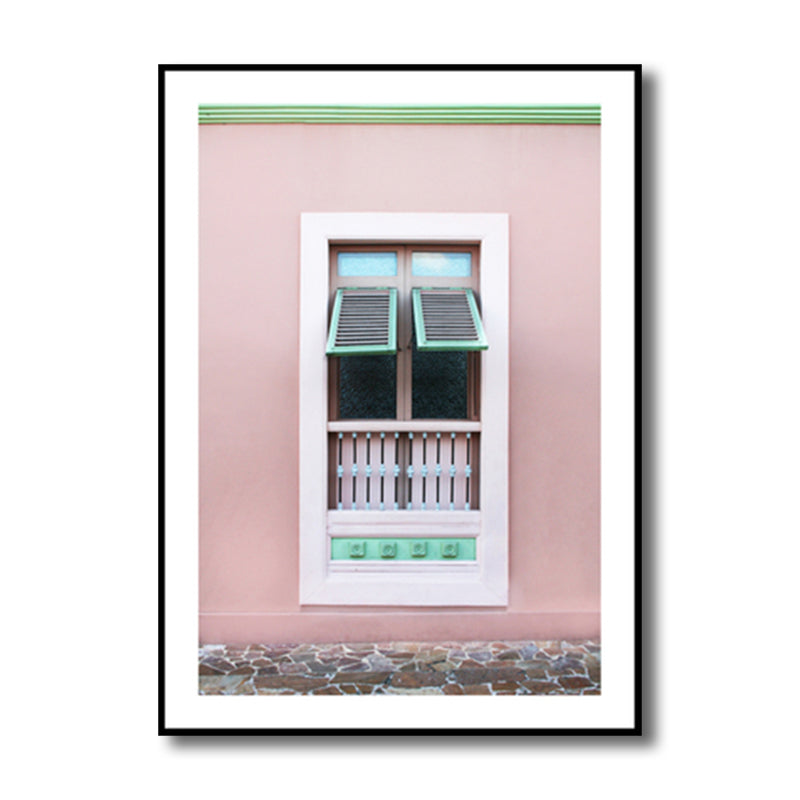 Photography Balcony Wall Art Living Room Architecture Canvas in Pink for Decoration Clearhalo 'Art Gallery' 'Canvas Art' 'Contemporary Art Gallery' 'Modern' Arts' 1765131
