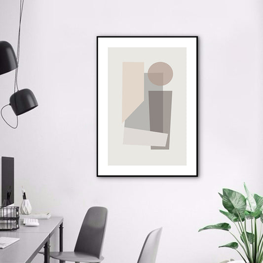Geometric Shapes Canvas Print in Soft Color Contemporary Wall Art for Boys Bedroom Clearhalo 'Art Gallery' 'Canvas Art' 'Contemporary Art Gallery' 'Modern' Arts' 1765210