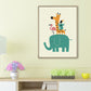Drawing Print Animal Canvas Art Pastel Color Cartoon Wall Decor for Kids Bedroom Clearhalo 'Art Gallery' 'Canvas Art' 'Kids' Arts' 1765227