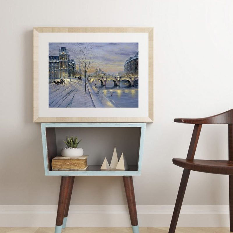 Snow-Covered City Scape Wall Decor Impressionism Textured Bedroom Canvas, Multiple Sizes Clearhalo 'Art Gallery' 'Canvas Art' 'Contemporary Art Gallery' 'Modern' Arts' 1765275