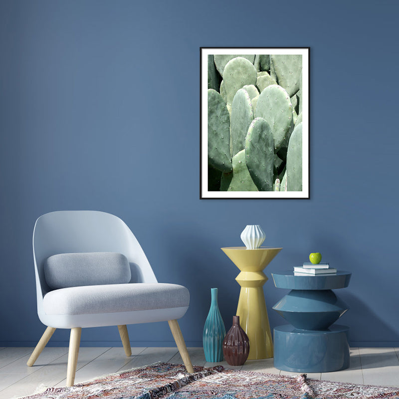 Cactus Painting Soft Color Canvas Wall Art Print Textured, Multiple Sizes Options Clearhalo 'Art Gallery' 'Canvas Art' 'Coastal Art Gallery' 'Tropical' Arts' 1765321