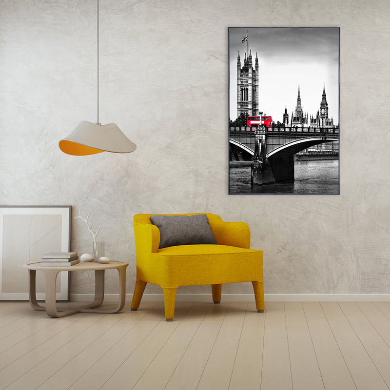 Miraculous Double-Decker Bus Wall Decor for Living Room in Soft Color, Multiple Sizes Clearhalo 'Arts' 'Canvas Art' 1765354