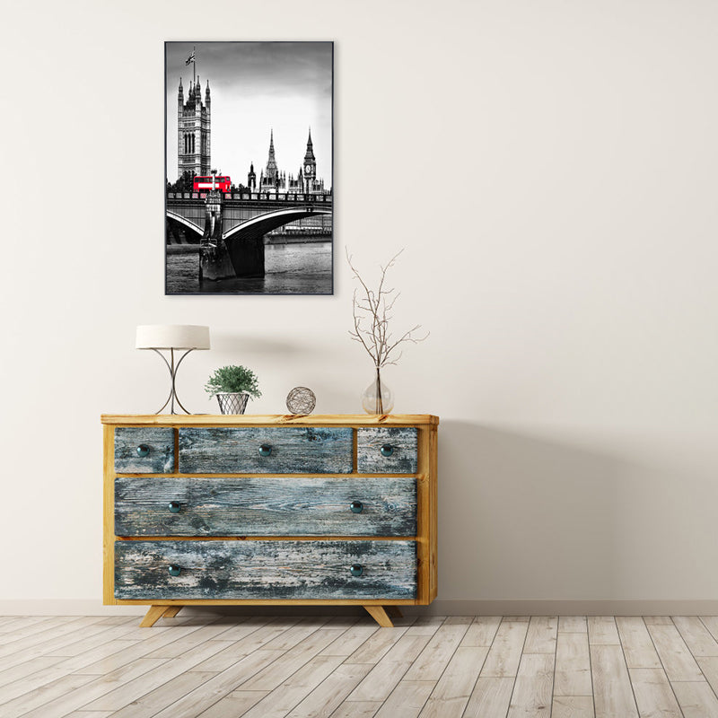 Miraculous Double-Decker Bus Wall Decor for Living Room in Soft Color, Multiple Sizes Clearhalo 'Arts' 'Canvas Art' 1765355
