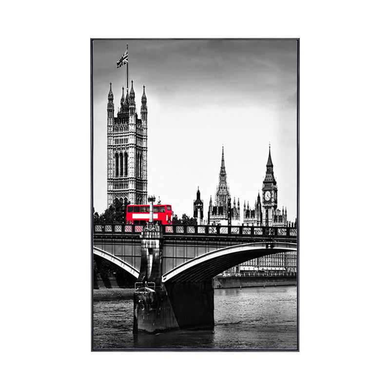 Miraculous Double-Decker Bus Wall Decor for Living Room in Soft Color, Multiple Sizes Clearhalo 'Arts' 'Canvas Art' 1765356