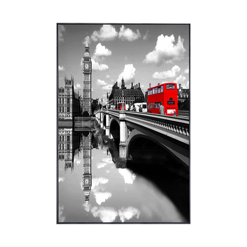 Miraculous Double-Decker Bus Wall Decor for Living Room in Soft Color, Multiple Sizes Clearhalo 'Arts' 'Canvas Art' 1765363