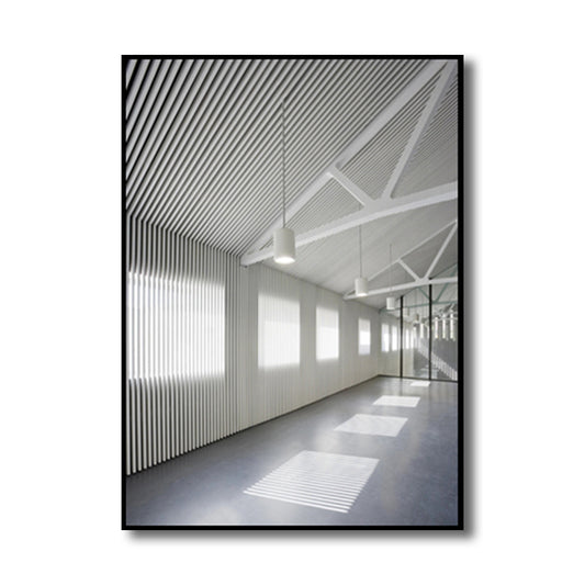 Photographic Room Interior View Canvas Modern Minimal Architecture Wall Art in White Clearhalo 'Art Gallery' 'Canvas Art' 'Contemporary Art Gallery' 'Modern' Arts' 1765388