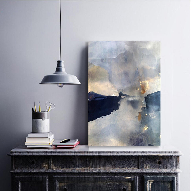 Abstract Wall Decor Contemporary Art Textured Bedroom Canvas Print, Multiple Sizes Grey Clearhalo 'Arts' 'Canvas Art' 1765392