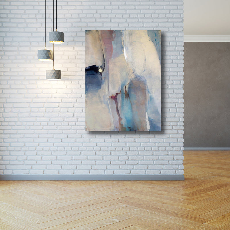 Abstract Wall Decor Contemporary Art Textured Bedroom Canvas Print, Multiple Sizes - Light Gray - Clearhalo - 'Arts' - 'Canvas Art' - 1765399