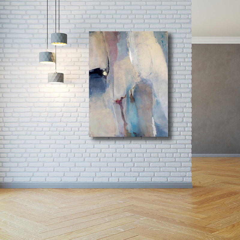 Abstract Wall Decor Contemporary Art Textured Bedroom Canvas Print, Multiple Sizes Light Gray Clearhalo 'Arts' 'Canvas Art' 1765399
