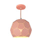 Nordic Style Geometric Hanging Light Fixture Metal Shade Single Pendant Lamp in Black/Green/Pink/Yellow/Nude Pink Clearhalo 'Ceiling Lights' 'Modern Pendants' 'Modern' 'Pendant Lights' 'Pendants' Lighting' 176540